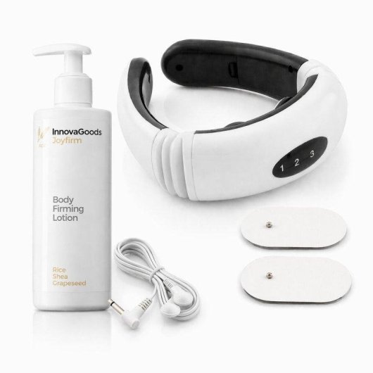 Pack Masajeador Cuello Espalda Electromagnético y Loción Reafirmante InnovaGoods