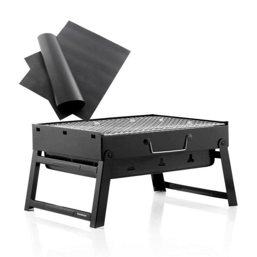 Pack Barbacoa Plegable Portátil y Esterillas para Horno InnovaGoods