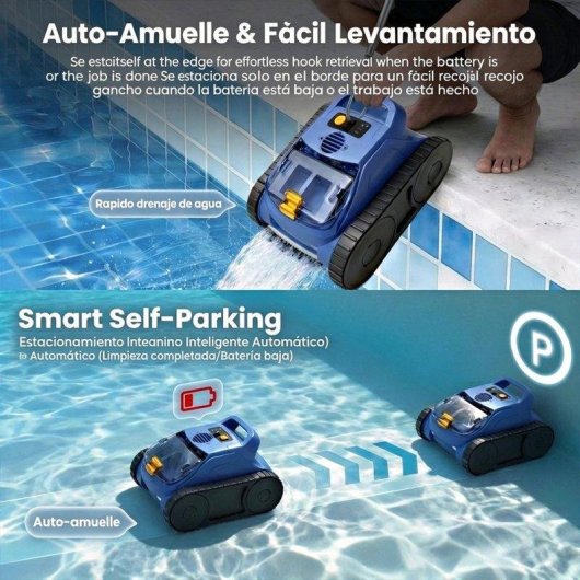 Robot Limpiafondos Seauto SAT20PRO Inalámbrico 200m² 180min Autonomía