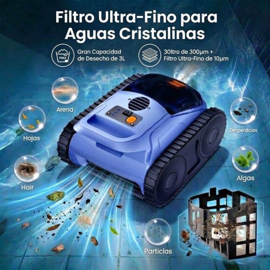 Robot Limpiafondos Seauto SAT20PRO Inalámbrico 200m² 180min Autonomía