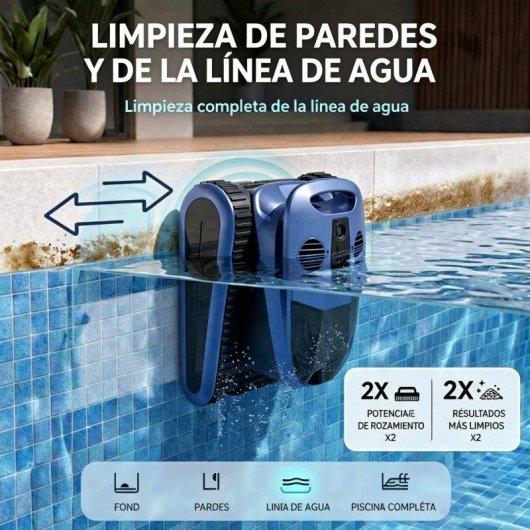 Robot Limpiafondos Seauto SAT40 Inalámbrico con IA 240min 300m²