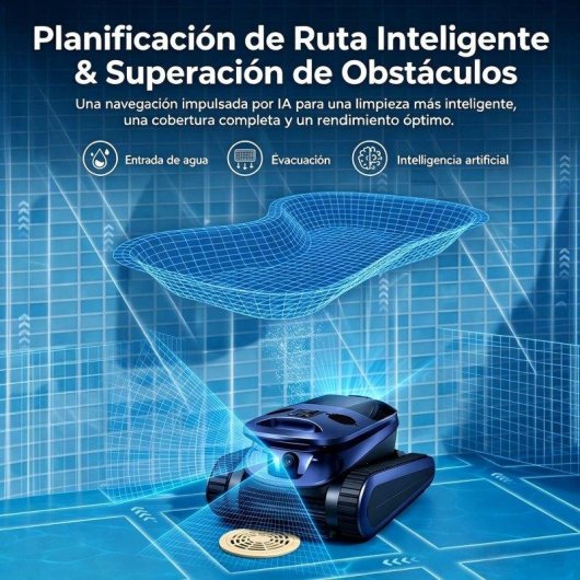 Robot Limpiafondos Seauto SAT40 Inalámbrico con IA 240min 300m²