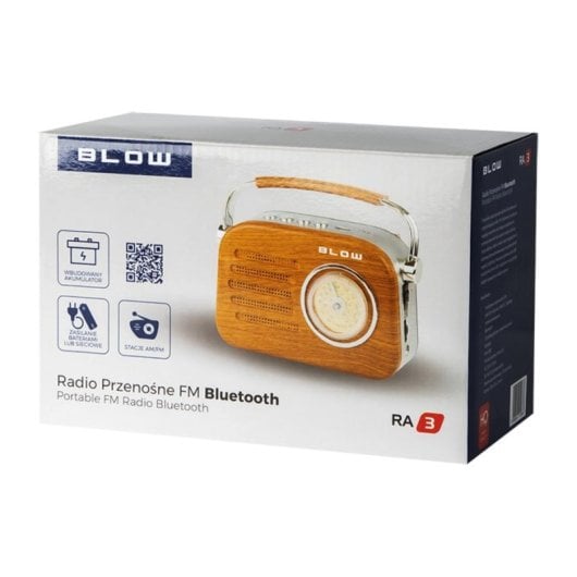 Radio Portative Blow 77-532 Madera Analogue AM/FM Bluetooth