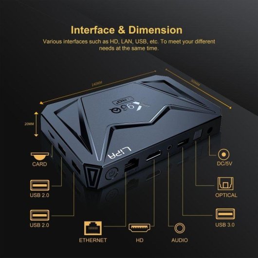 Caja TV Android Lipa X96Q Pro 64GB Negro Allwinner H728 4K 8K