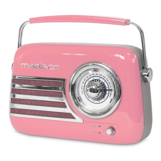Radio Portátil Madison Sound FREESOUND-VR40P Analógica FM 30W Rosa