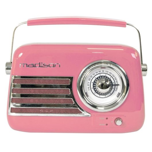 Radio Portátil Madison Sound FREESOUND-VR40P Analógica FM 30W Rosa