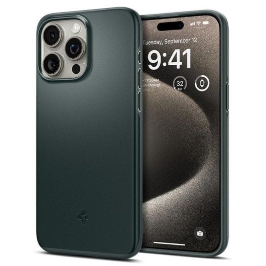 Funda para móvil Spigen ACS06546 Cover Policarbonato TPU Azul para iPhone 15 Pro Max