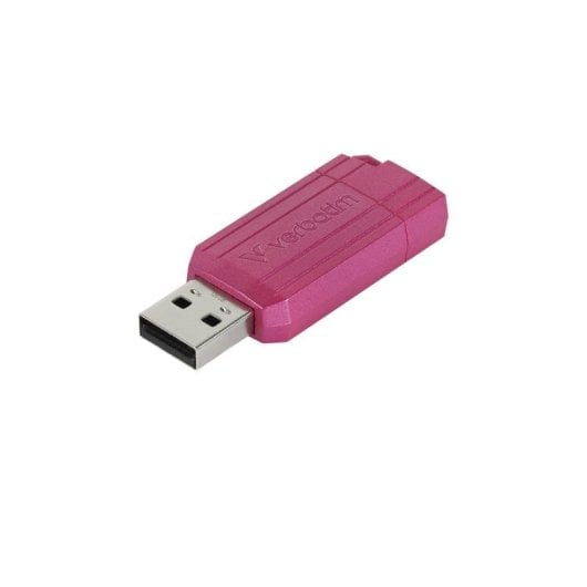 Unidad flash USB Verbatim PinStripe 128 GB USB 2.0 Rosa deslizable