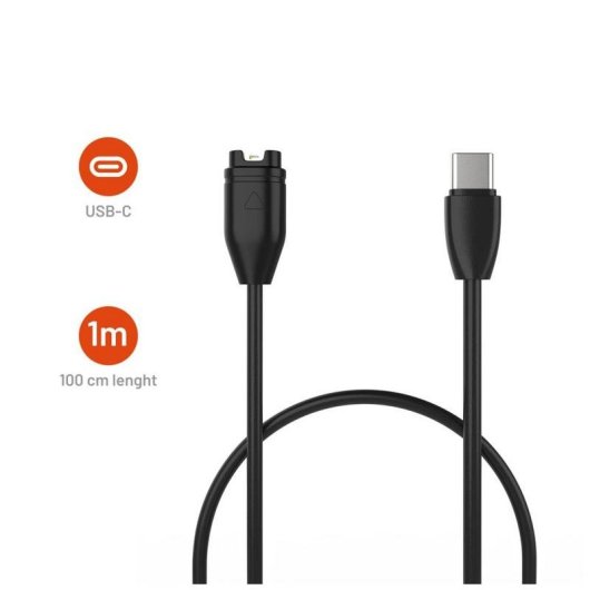 Cargador Interior USB FIXED FIXDW-796-C 1 m Negro para Smartwatch Garmin