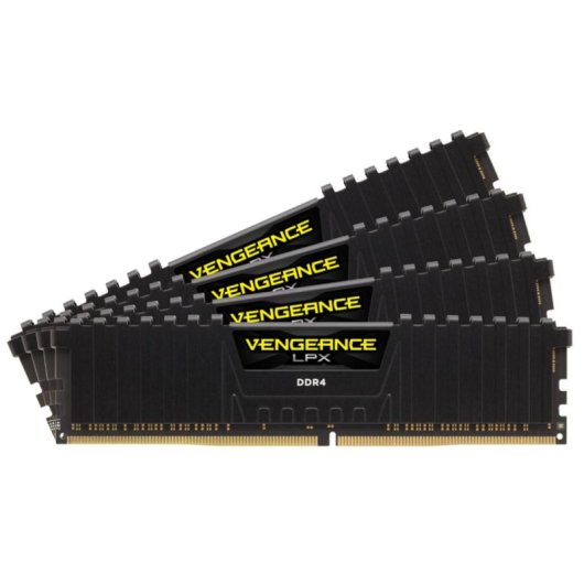 Mémoire RAM Corsair Vengeance LPX 32Go 4x8Go DDR4 2666MHz CL16 Noir Heatsink
