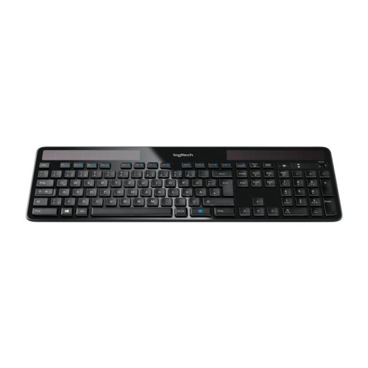 Teclado Logitech K750 inalámbrico completo QWERTZ con carga solar y receptor Unifying