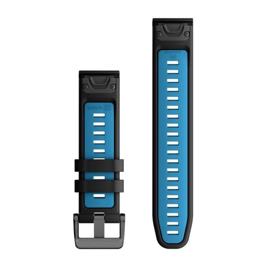 Armband Garmin QuickFit 22 mm Silikon Schwarz/Blau