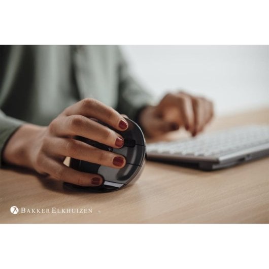 Mouse BakkerElkhuizen Evoluent D Medium Wireless 3200 DPI Nero Ergonomico