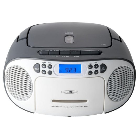 Radio portátil Reflexion RCR2260 FM 20W PLL LCD azul con agarradera