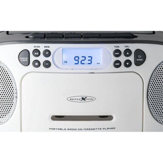 Radio portátil Reflexion RCR2260 FM 20W PLL LCD azul con agarradera