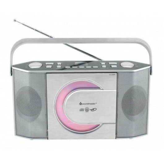 Sistema Estéreo Portátil Soundmaster RCD1755SI Prateado com CD e Rádio UKW