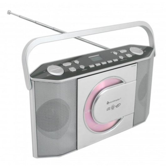 Sistema Estéreo Portátil Soundmaster RCD1755SI Prateado com CD e Rádio UKW