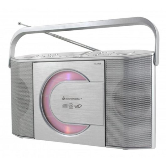 Sistema Estéreo Portátil Soundmaster RCD1755SI Prateado com CD e Rádio UKW