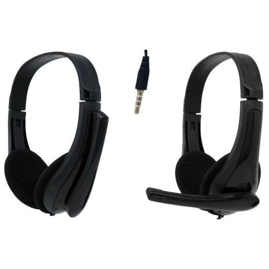 Auriculares Empire Media DESK-930 con cable, conexión 3,5 mm, para llamadas y música, negros
