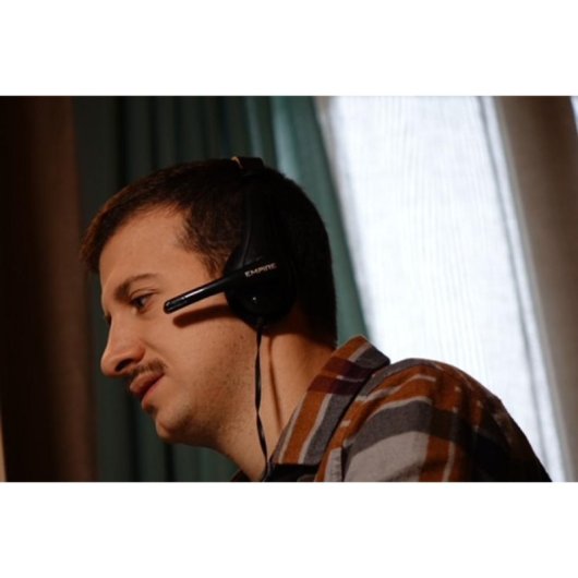 Auriculares Empire Media DESK-930 con cable, conexión 3,5 mm, para llamadas y música, negros