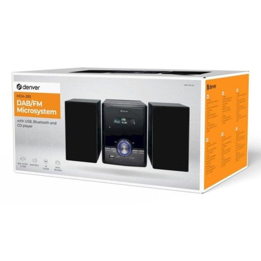 Mini Hi-Fi Systeem Denver MDA-285 50W RMS Bluetooth 5.0 CD DAB+ FM Subwoofer