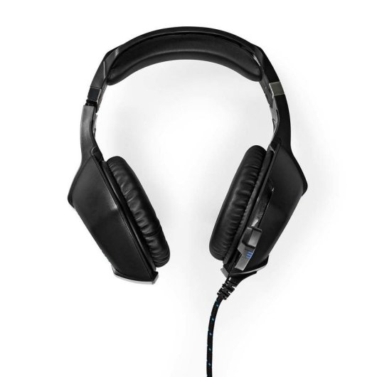 Auriculares Nedis GHST250BK con cable USB y jack 3,5 mm para gaming con LED negro