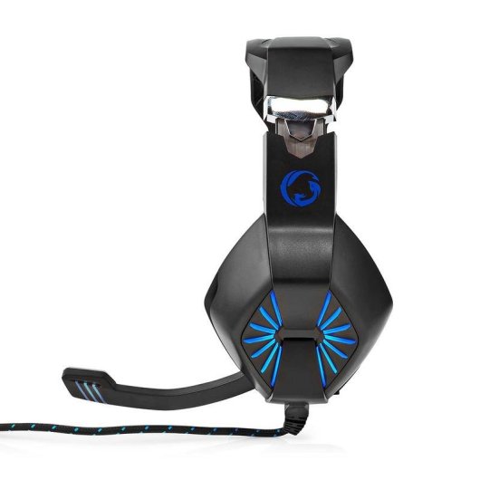 Auriculares Nedis GHST250BK con cable USB y jack 3,5 mm para gaming con LED negro