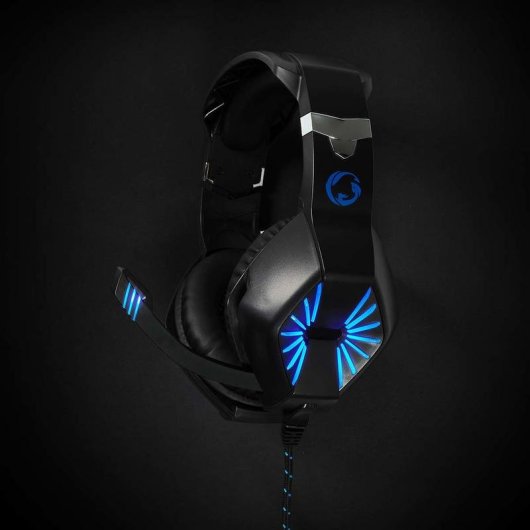 Auriculares Nedis GHST250BK con cable USB y jack 3,5 mm para gaming con LED negro