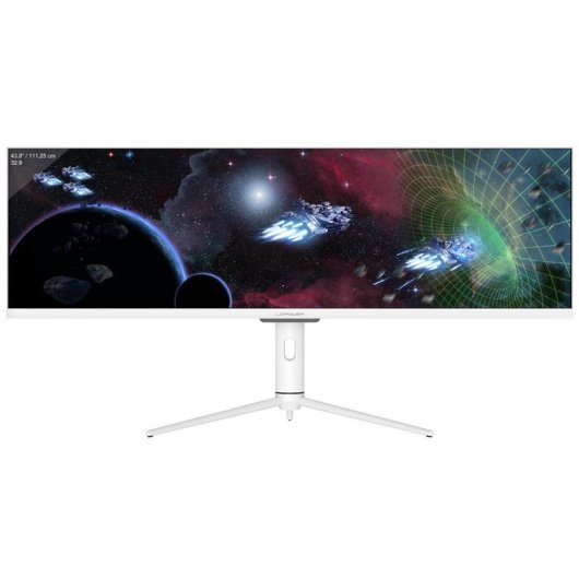 Monitor PC LC-Power LC-M44-DFHD-120 43,8" Double Full HD 120Hz IPS-ADS Hub USB-C Altezza Regolabile