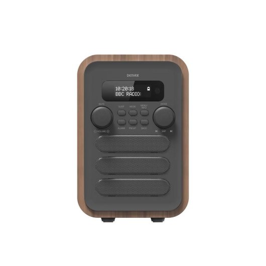 Radio Personal Denver DAB-48GREY DAB+ FM Bluetooth Gris Madera