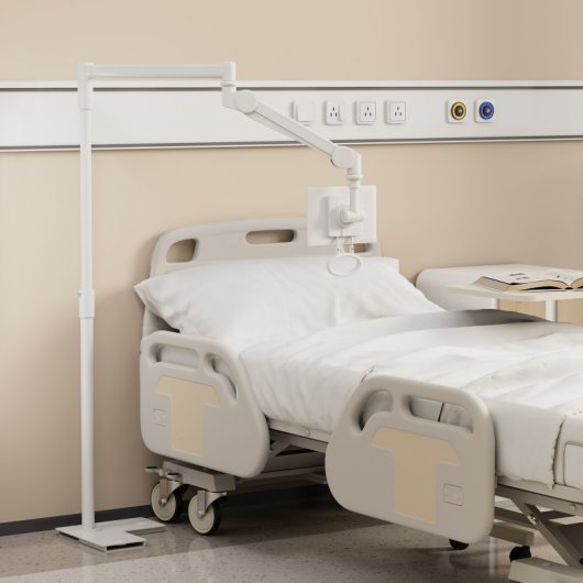 Kimex 016-1604 Suporte Monitor Articulado Chão Médico 17 a 32" VESA Máx 4kg
