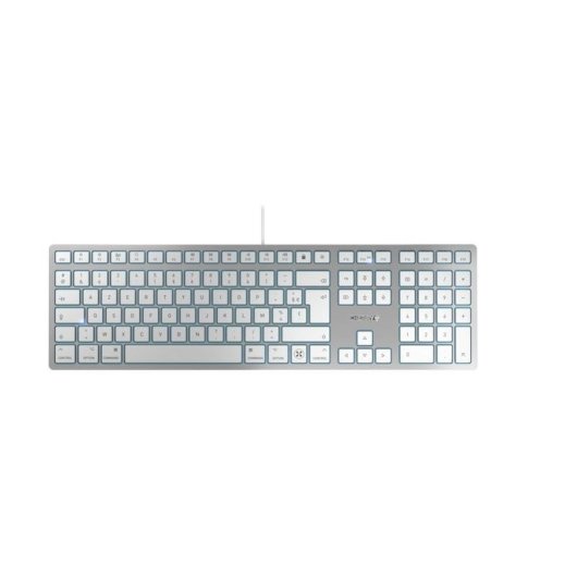 Teclado Cherry KC 6000C para Mac alámbrico USB con switch tijera AZERTY plata