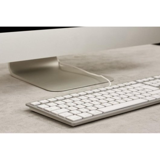 Teclado Cherry KC 6000C para Mac alámbrico USB con switch tijera AZERTY plata