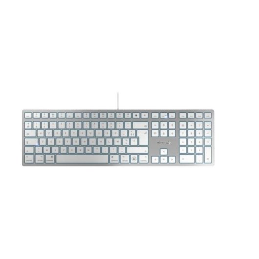 Teclado Cherry KC 6000C para Mac alámbrico USB con switch tijera AZERTY plata
