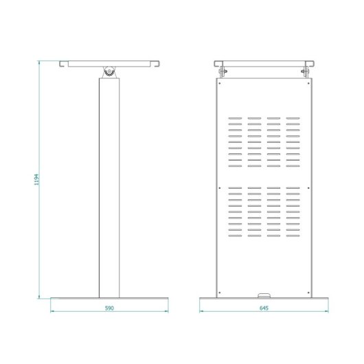 Kimex Soporte De Suelo Para Pantallas 32"-65", Inclinación 30°-90°