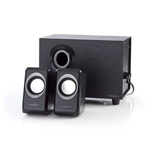 Altavoces Nedis 2.1 Alámbricos 16W con subwoofer y alimentación USB