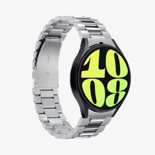 Pulseira Spigen Modern Fit 316L para Samsung Galaxy Watch 7 44mm Aço Inoxidável Prateado
