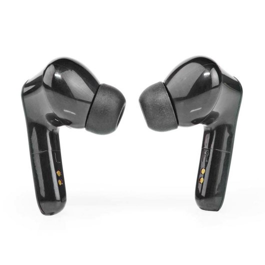 Auricolari Nedis HPBT5060BK wireless Bluetooth con cancellazione rumore, microfono e custodia USB-C neri