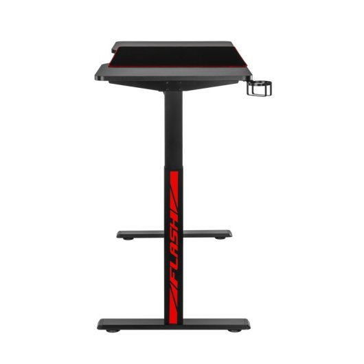 Kimex Escritorio Gaming Sentado-de Pie Con Iluminación Rgb Y Panel De Control Creativo (multimotor), Negro