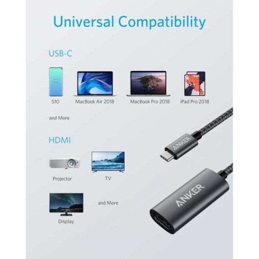 Adaptador gráfico USB Anker A83120A1 HDMI 3.2 Gen 1
