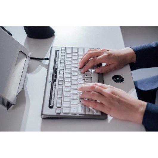 Teclado BakkerElkhuizen S-board 840 Tenkeyless com fio AZERTY cinza claro