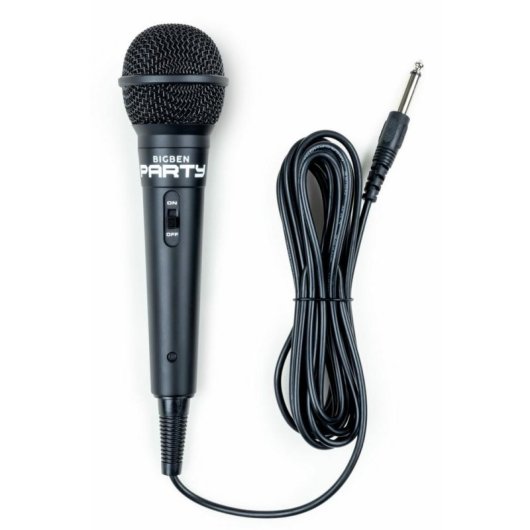 Microphone BigBen PARTYMIC filaire karaoké câble 4 m noir