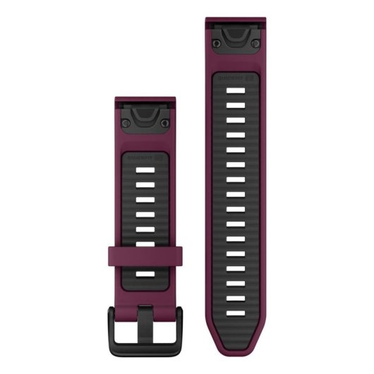 Correa Garmin Quickfit para relojes inteligentes, silicona, grafito y rojo, 20 mm