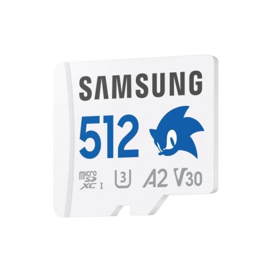 Tarjeta MicroSD Samsung MB-MD512S 512 GB Clase 10 UHS-I V30 A2 Azul Gris Blanco