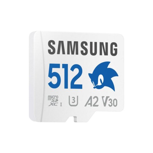 Tarjeta MicroSD Samsung MB-MD512S 512 GB Clase 10 UHS-I V30 A2 Azul Gris Blanco