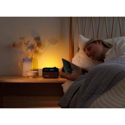 Radio Despertador Pure Moment Negro Bluetooth 5.3 DAB+/FM Luz Amanecer