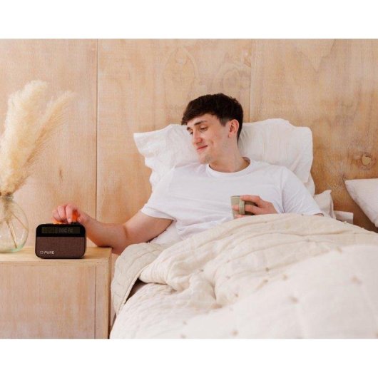 Radio Despertador Pure Moment Negro Bluetooth 5.3 DAB+/FM Luz Amanecer