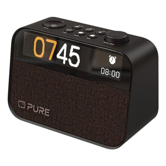 Radio Despertador Pure Moment Negro Bluetooth 5.3 DAB+/FM Luz Amanecer