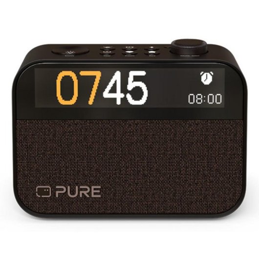 Radio Despertador Pure Moment Negro Bluetooth 5.3 DAB+/FM Luz Amanecer