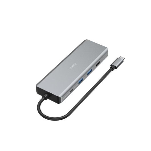 Hub Hama 9 porte 5 Gbps CONNECT2Media HDMI RJ-45 Alluminio Antracite